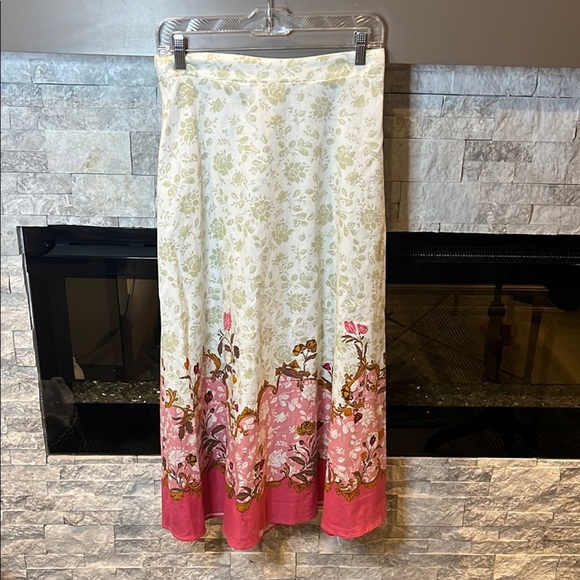 Rachel Zoe Cream and White A-Line Midi Skirt size Small - Picture 1 of 10